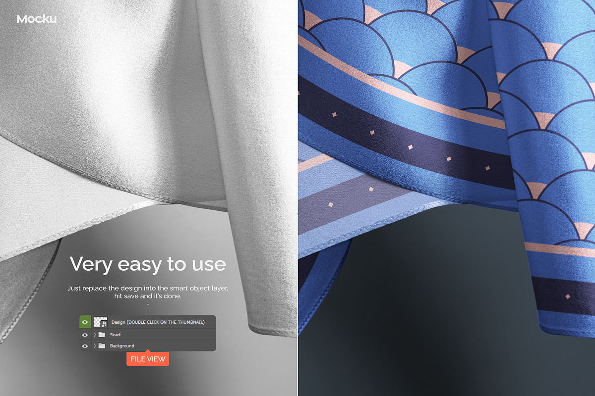 Silk Scarf Mockup, a Hat Mockup by Mocku (Photo 7 of 10)