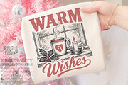 Vintage Warm Wishes Christmas Design, a Seasonal Illustration by Libby Wishes (Thumbnail 1 of 4)
