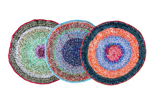 Three handmade knitted rugs, a Beauty & Fashion Photo by BOOCYS