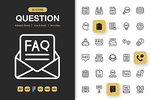 Question Icons, an Icon by Spacepixel Creative