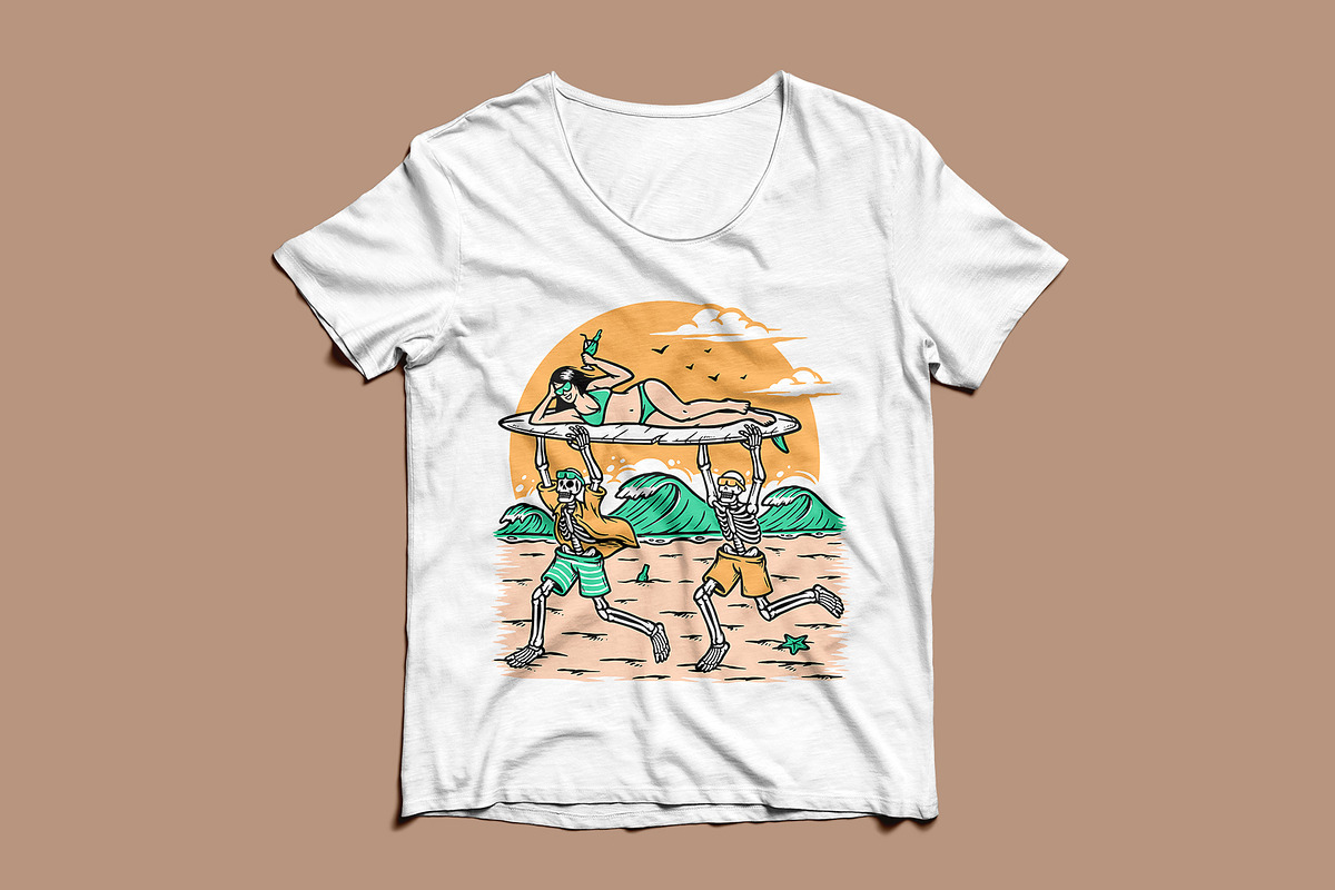 having fun on the beach, a Person Illustration by gunaonedesign (Photo 4 of 6)