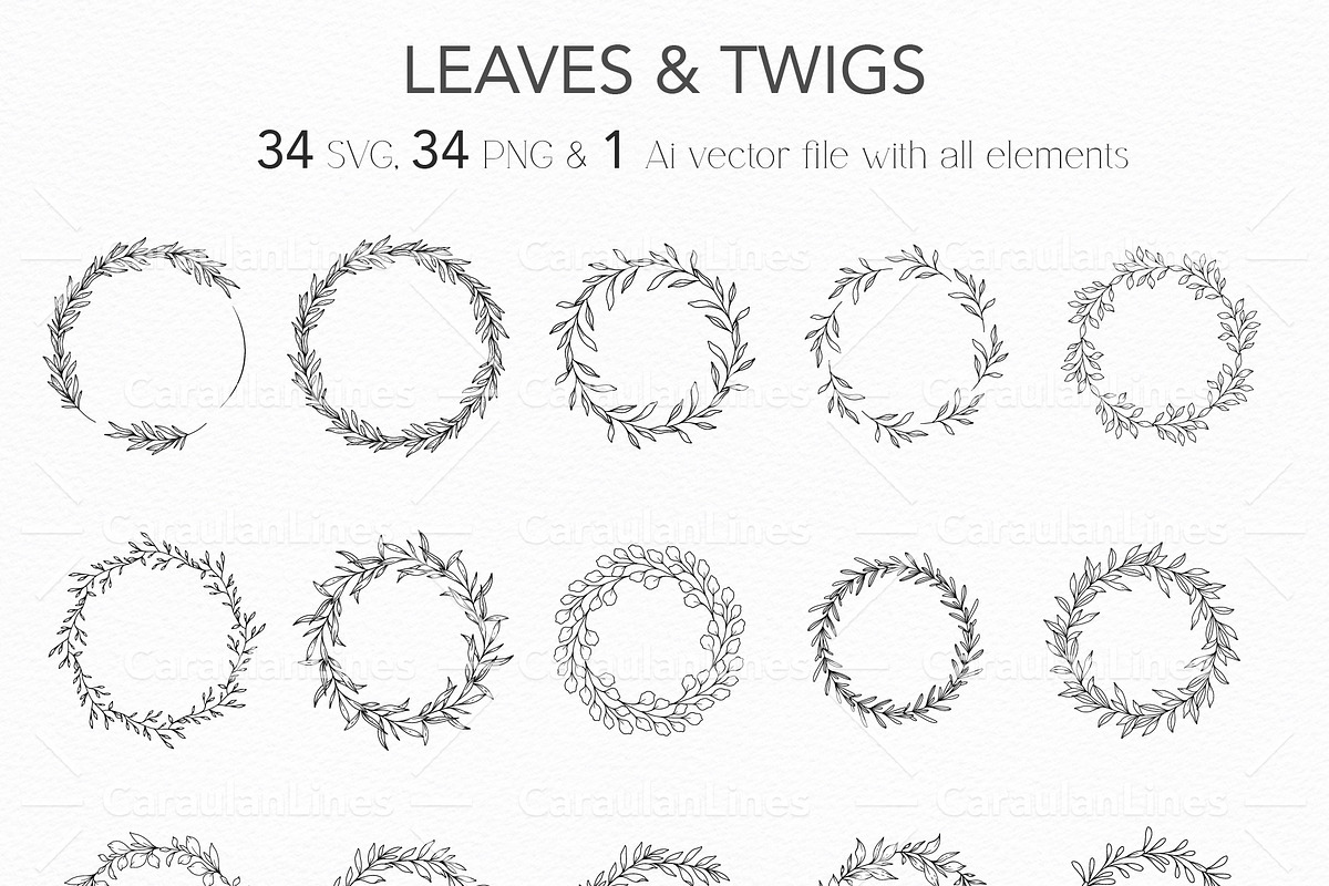 Floral Wreath SVG Bundle, an Object Graphic by CaraulanStore (Photo 8 of 8)