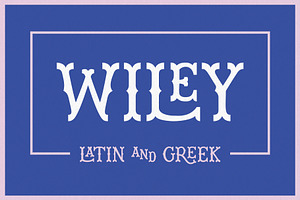 Wiley Decorative Latin & Greek Font, a Slab Serif Font by Molly Suber Thorpe