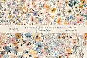 8  meadow flowers seamless patterns, a Pattern Graphic by Patishop Art (Thumbnail 1 of 7)