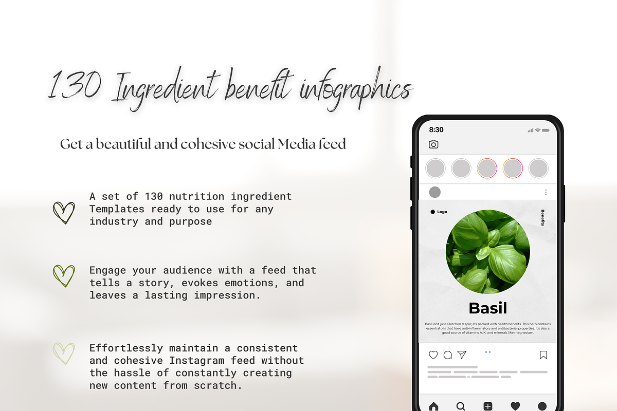 Food Nutrition Templates I Canva, a Social Media Template by The Social Stuff (Photo 2 of 12)