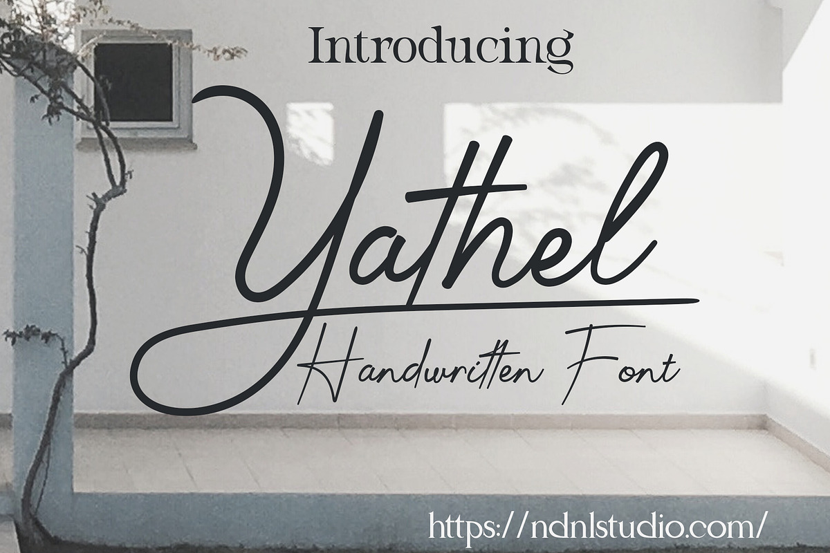 Yathel – Handwritten Font, a Script Font by NDNL Studio (Photo 1 of 7)