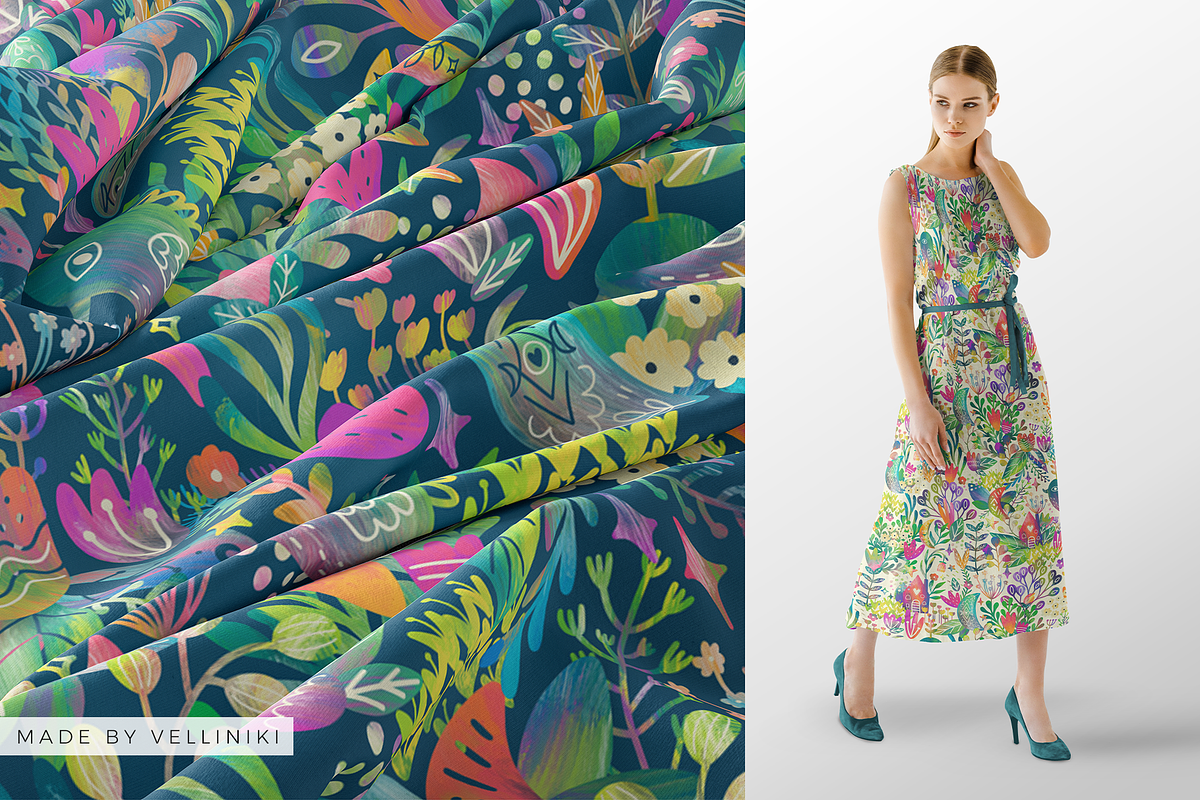 Fairy Garden - Floral Pattern, a Pattern Graphic by Velliniki (Photo 7 of 9)