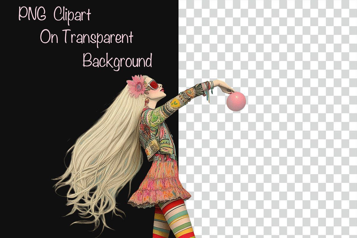 Whimsical Spring Girl Clipart Bundle, a Person Illustration by Fusion Dream (Photo 7 of 9)