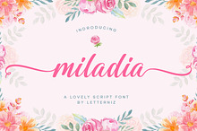 Miladia lovely script font