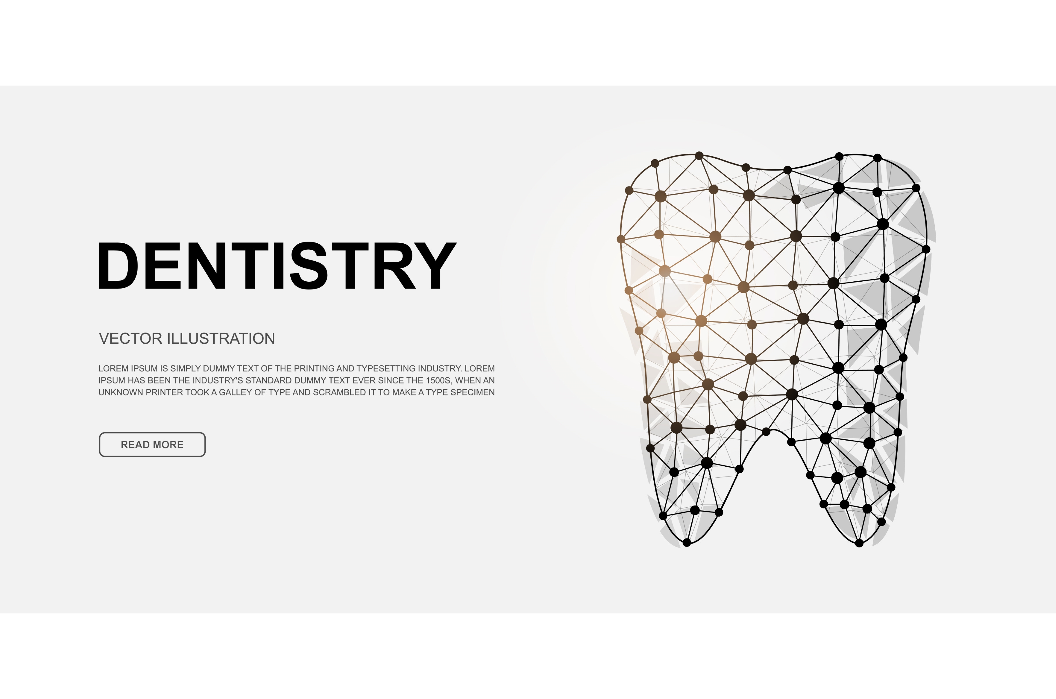 Tooth 3d low poly banner, a Healthcare Illustration by GraphiShop