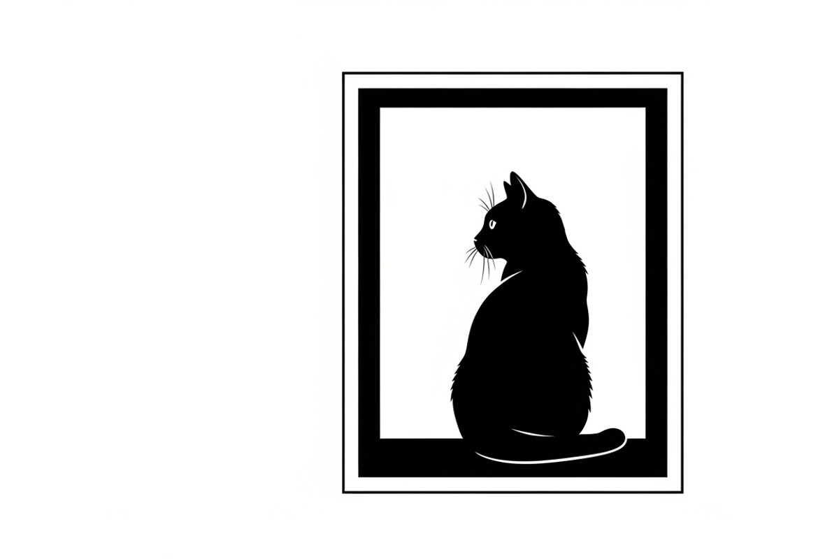 cat sitting by window silhouette, an Illustration by Amazin_art (Photo 14 of 25)