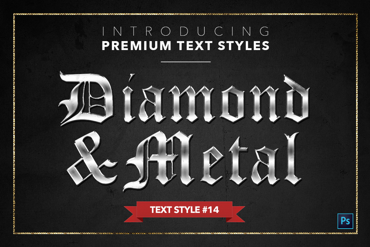 Diamond & Metal #1 - 15 Text Styles, a Layer Style Add-On by Jonas Stensgaard (Photo 15 of 18)