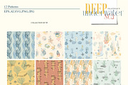 Deep underwater sea, an Animal Illustration by Collection by VY (Thumbnail 13 of 14)