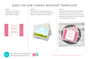 Wax Melts Label Mockup For Canva