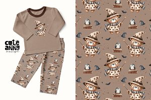 Pattern with wizard bear