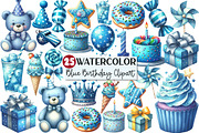 Kids Bright Blue Birthday Clipart, an Illustration by Rose Art (Thumbnail 1 of 8)