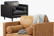 Briar Leather Chair brown and black, a Furniture 3D Model by 3dmitruk (Thumbnail 1 of 24)