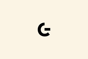 Letter G Monogram Simple Vector Icon