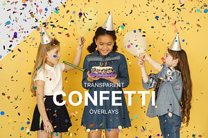 20 Transparent Confetti Overlays, an Object Graphic by smishura