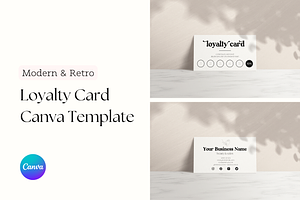 Retro Loyalty Card Canva Template