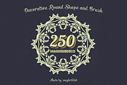 250 Decorative Round Shape and Brush, an Object Graphic by maghrib (Thumbnail 1 of 2)