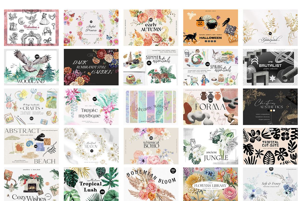 WHOLE SHOP BUNDLE - 20K of asstets, an Illustration by SunnyAfternoons (Photo 5 of 7)