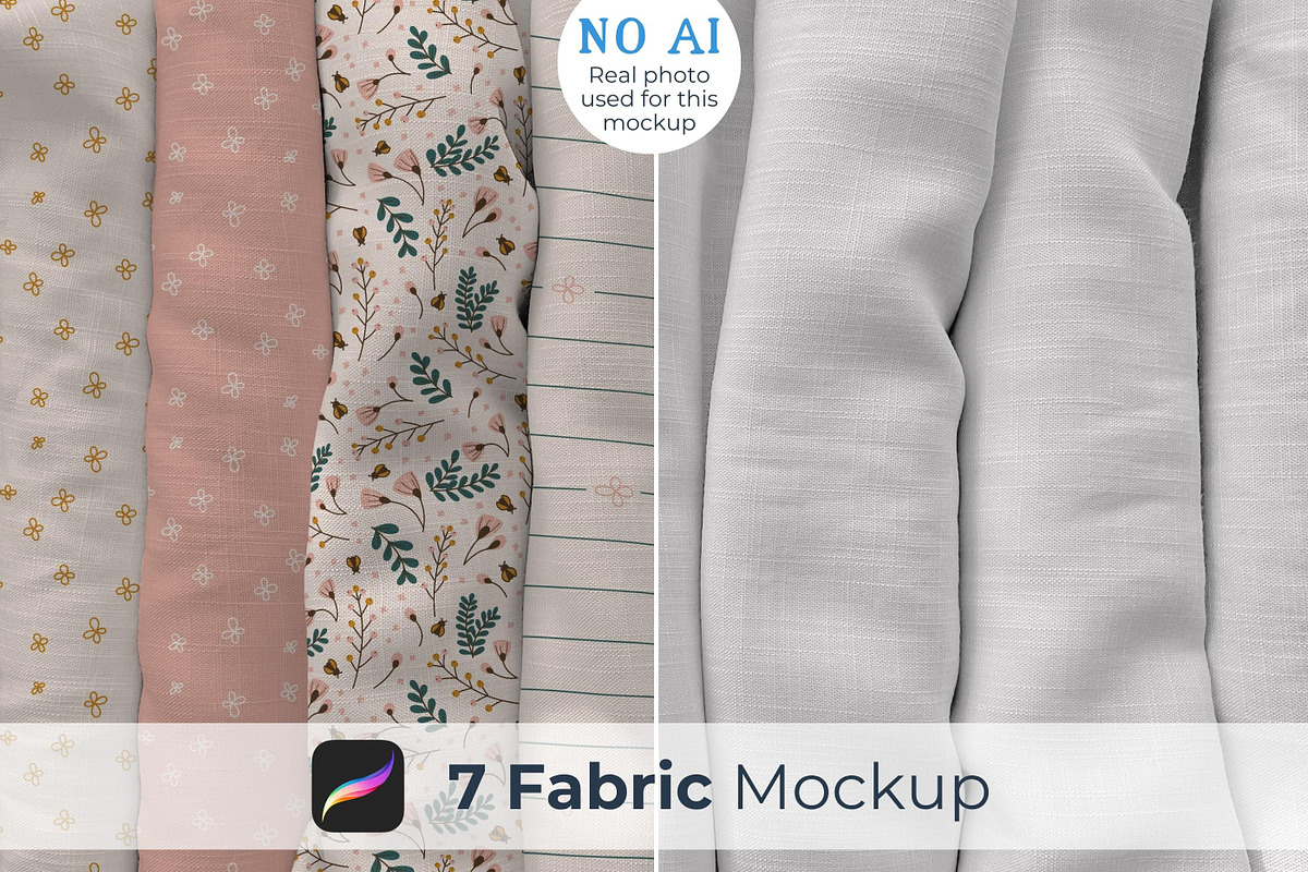 Fabric Rolls Procreate Mockup, a Household Mockup by Fern & Quill (Photo 1 of 12)