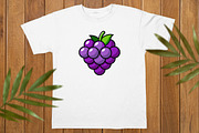 Grape Vector Clipart Collection, a Food Illustration by newminddesign (Thumbnail 3 of 8)
