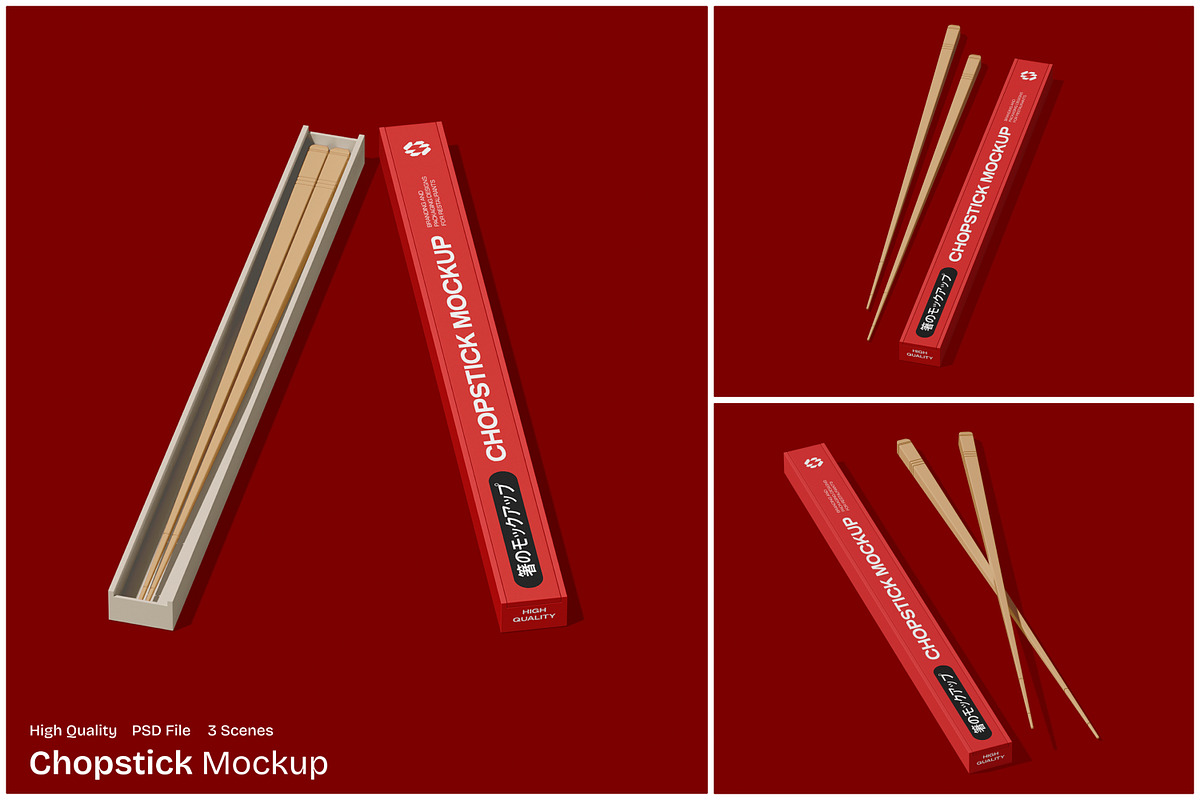 Chopstick Mockup, a Household Mockup by Unerispace (Photo 1 of 5)