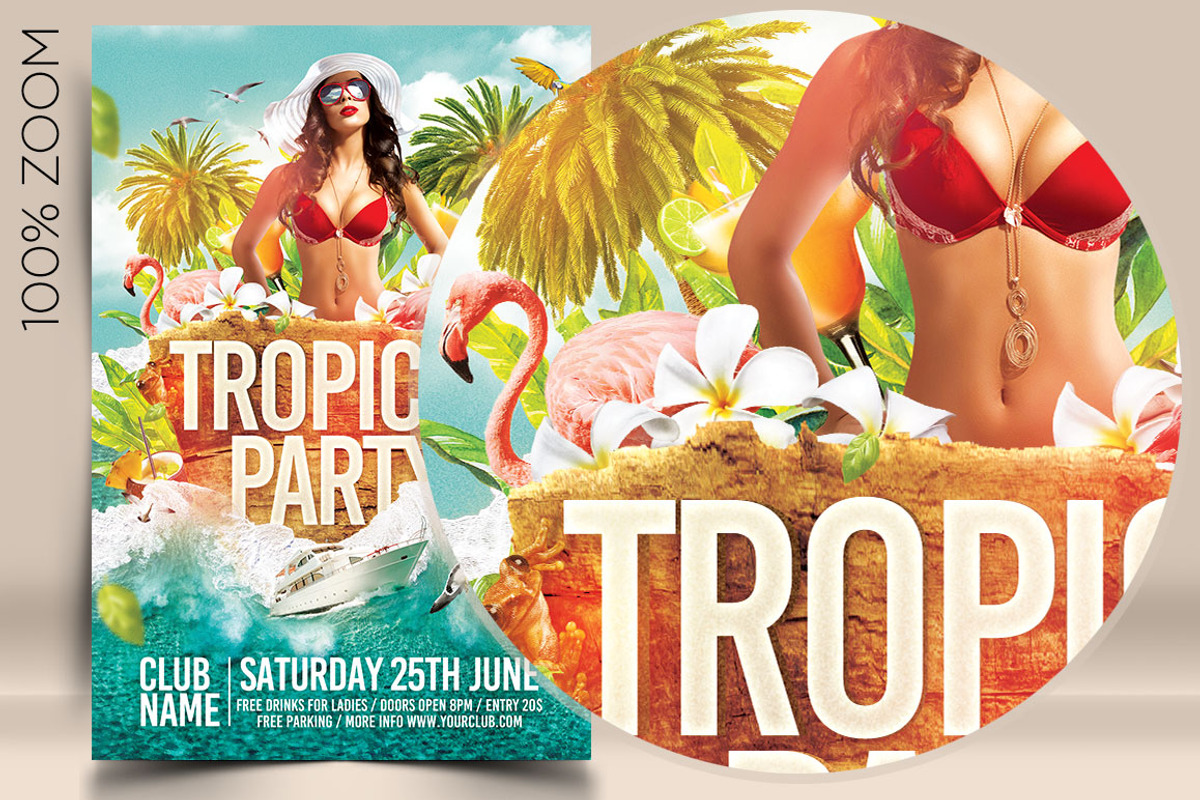 Tropical Party Flyer, a Flyer Template by darkmonarch (Photo 2 of 4)