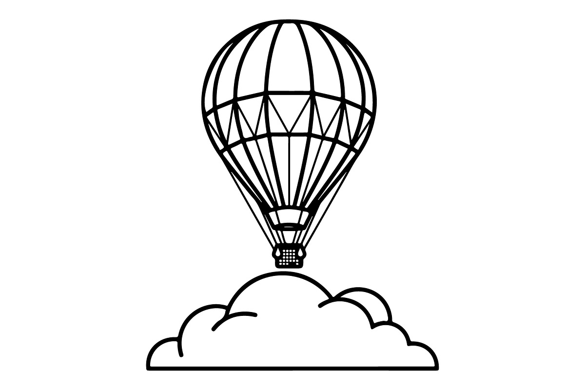 Hot Air Balloon Silhouette Bundle, an Object Illustration by Gaye Art (Photo 8 of 31)