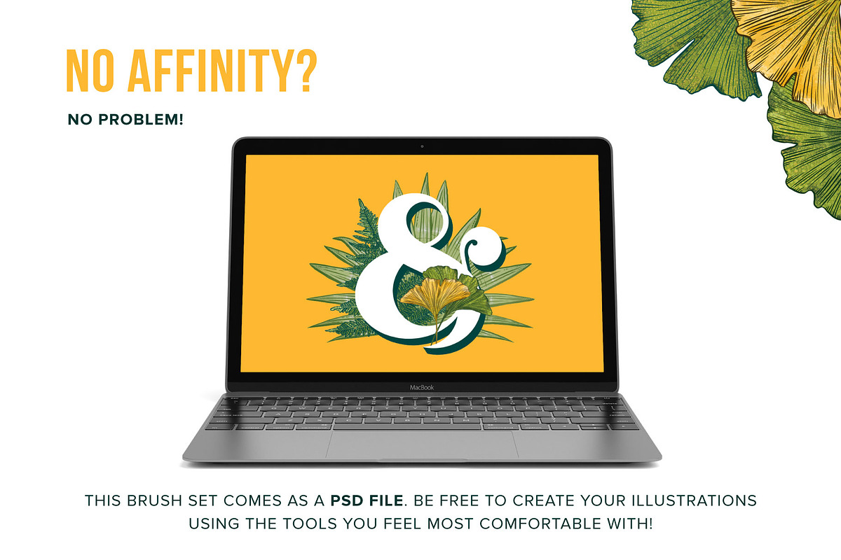 12 Leaf Affinity Stamp Brushes, a Brush Add-On by Riveros Illustration (Photo 9 of 9)