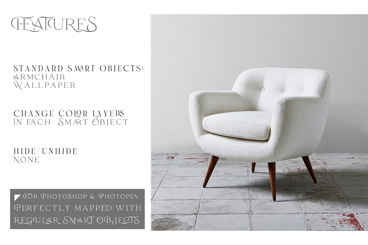 Armchair Upholstery Mockup, a Household Mockup by mock-ups (Photo 3 of 21)