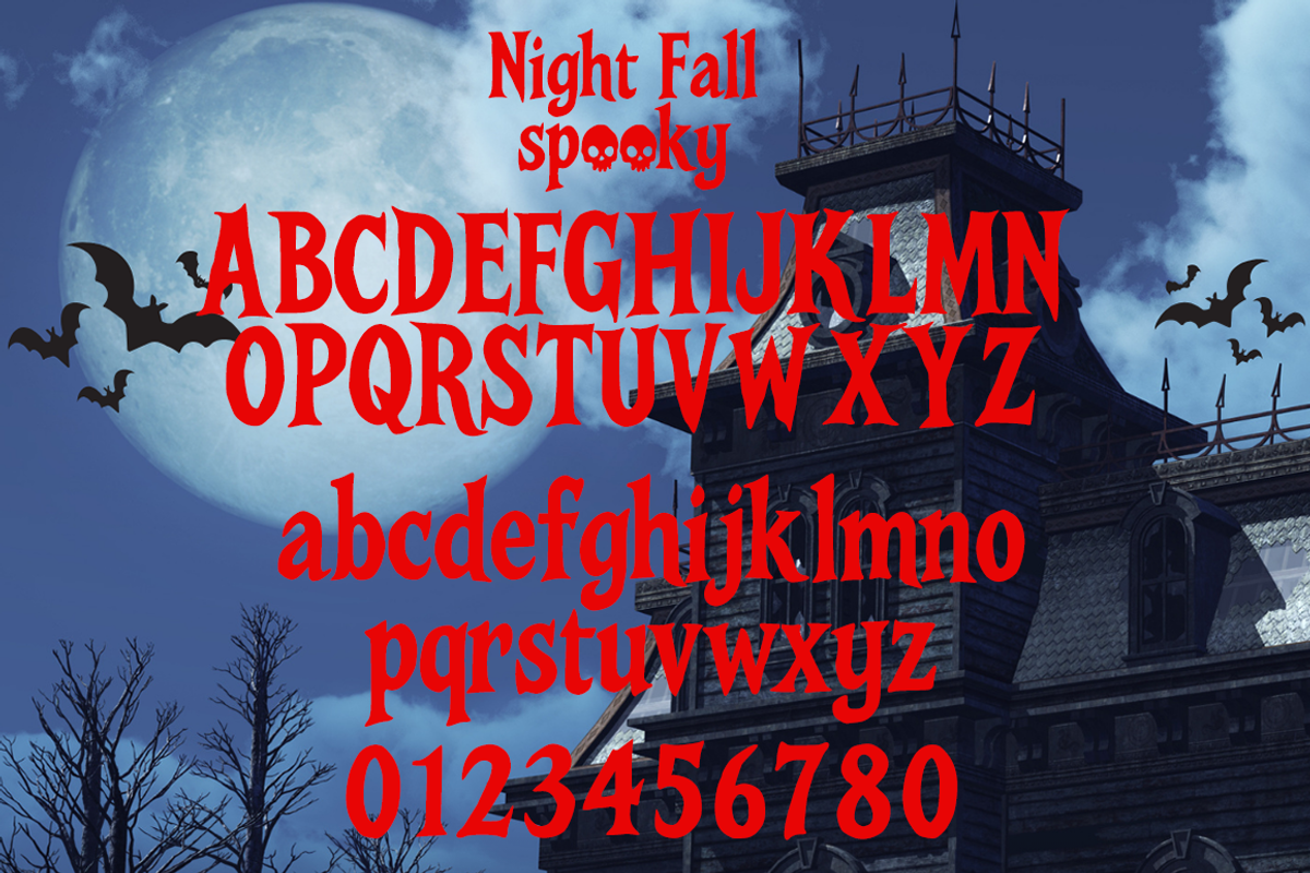 Night Fall Spooky, a Handwritten Font by cocodesign (Photo 6 of 6)