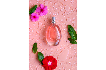 Background with perfume water drops, a Beauty & Fashion Photo by yanadjana