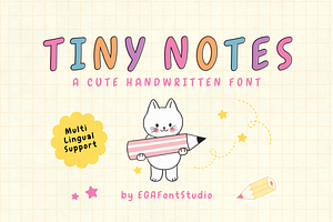 Tiny Notes Cute Handwritten Font