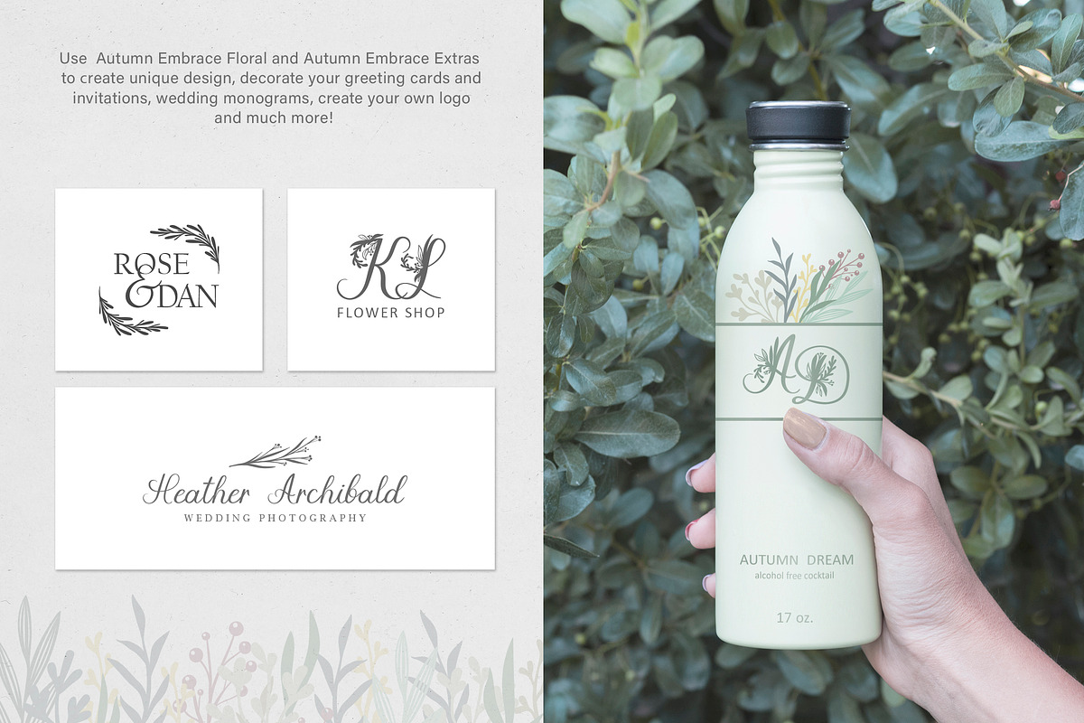 Autumn Embrace Floral Font preview 7