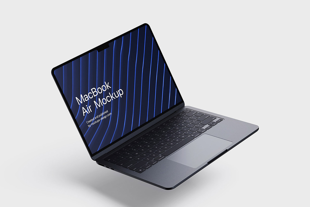MacBook Air 2022 mockup, a Device Mockup by SPEED APEX (Photo 5 of 5)