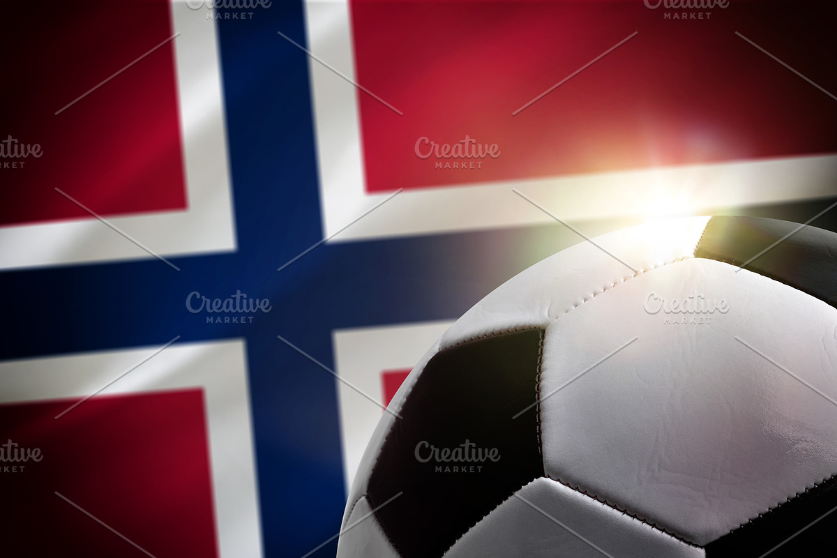 Soccer Ball with Norway Flag Background, a Sports & Recreation Photo by Davizro's Market (Photo 2 of 2)