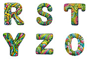 Brushstroke Alphabet Graphic Clipart, an Illustration by DreamArtGraphic (Thumbnail 3 of 4)