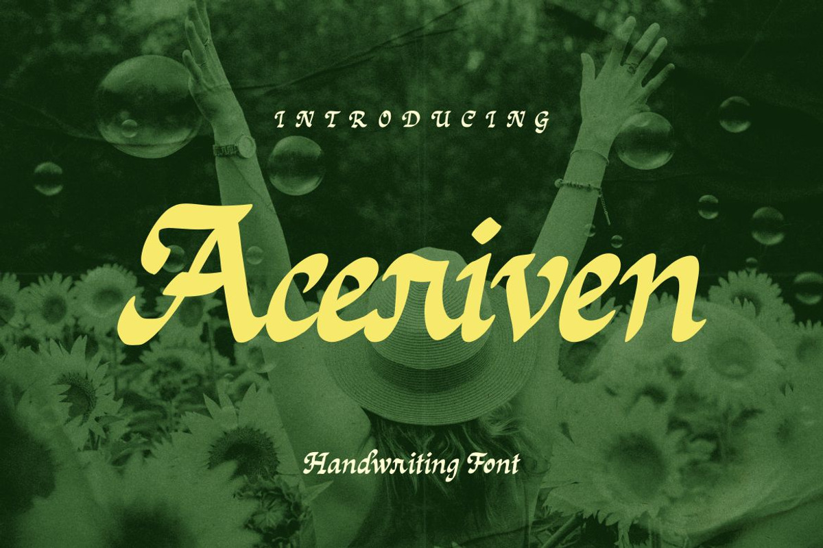 Aceriven Font, a Handwritten Font by Ary_ngeblur (Photo 1 of 4)