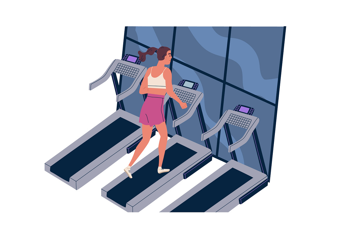 Woman training at the gym, a Sport Illustration by Good Studio (Photo 2 of 3)