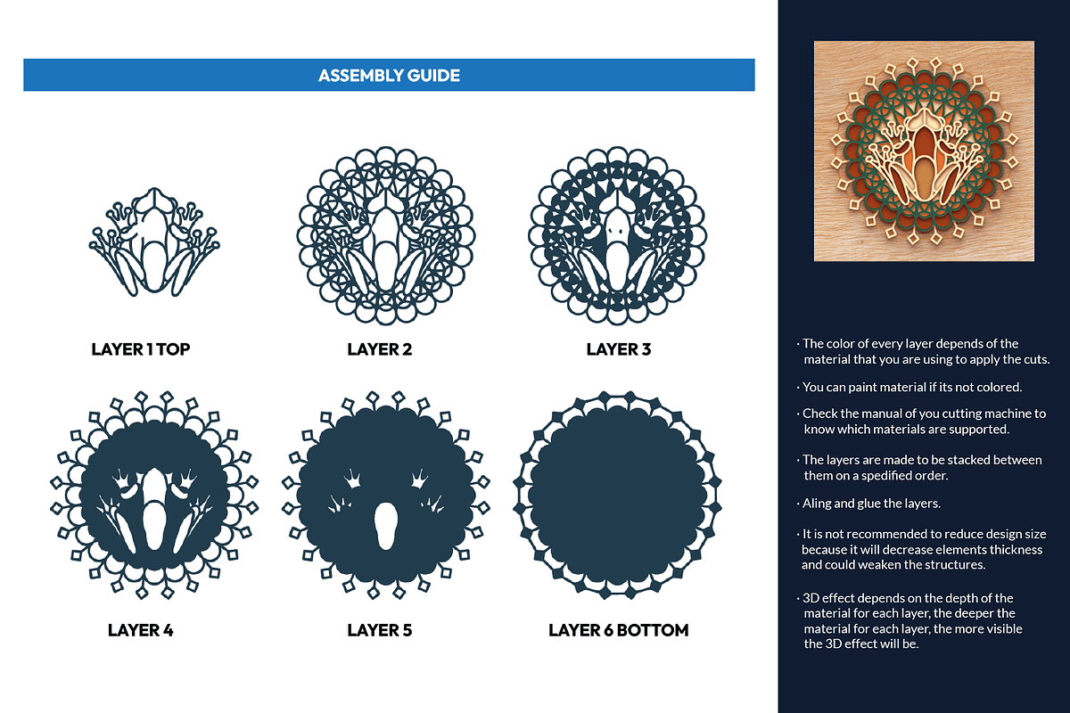 10 Animal Mandalas Set - Laser cut, an Object Graphic by Arshad Ali (Photo 7 of 22)