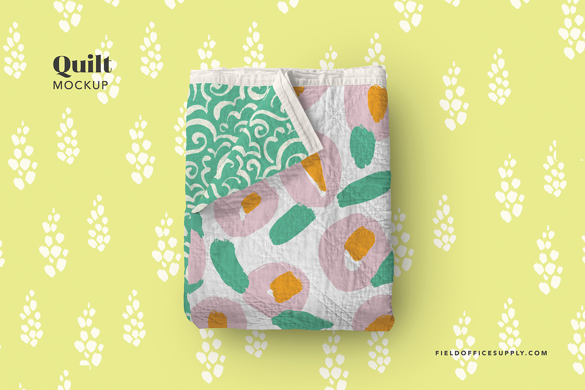 Quilt Blanket Mockup, a Household Mockup by Field Office (Photo 1 of 4)