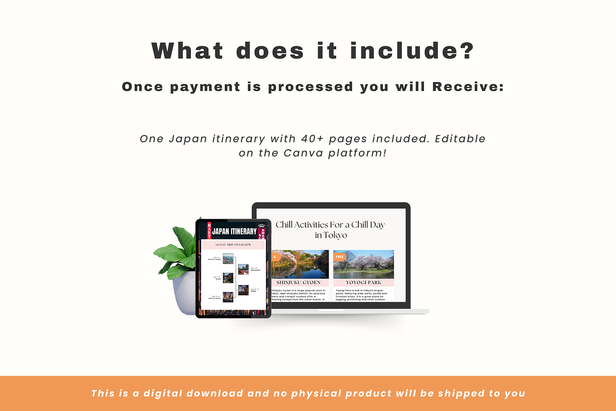14 Day Canva Japan Itinerary, a Templates & Theme by GlamWebDesigns (Photo 8 of 9)