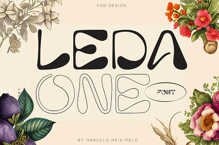 Leda one font, a Font by FGD Goodies for Designers