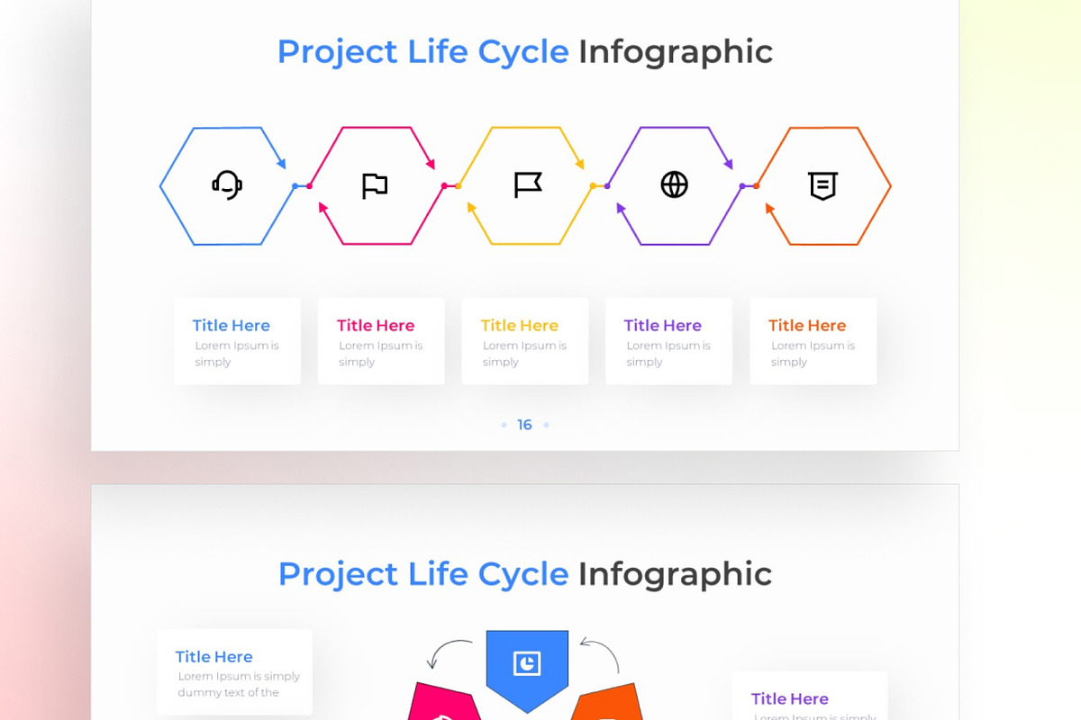 Project Life Cycle PowerPoint- Infographic Template