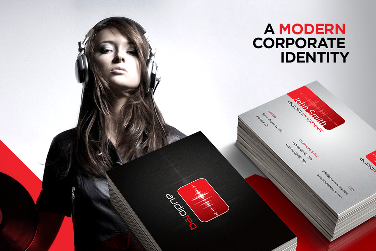 RW AudioTeq Modern Identity + Logo, a Stationery Template by Reclameworks (Photo 1 of 5)