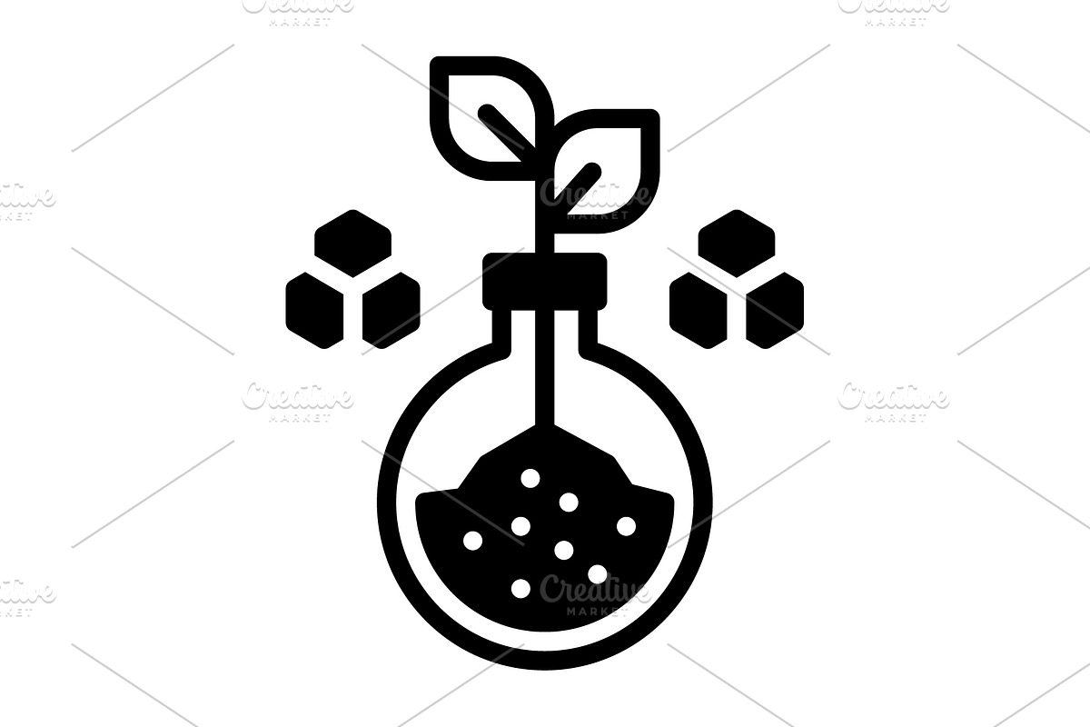 Biotechnology bioscience solid icon, a Solid Icon by Creative priyanka