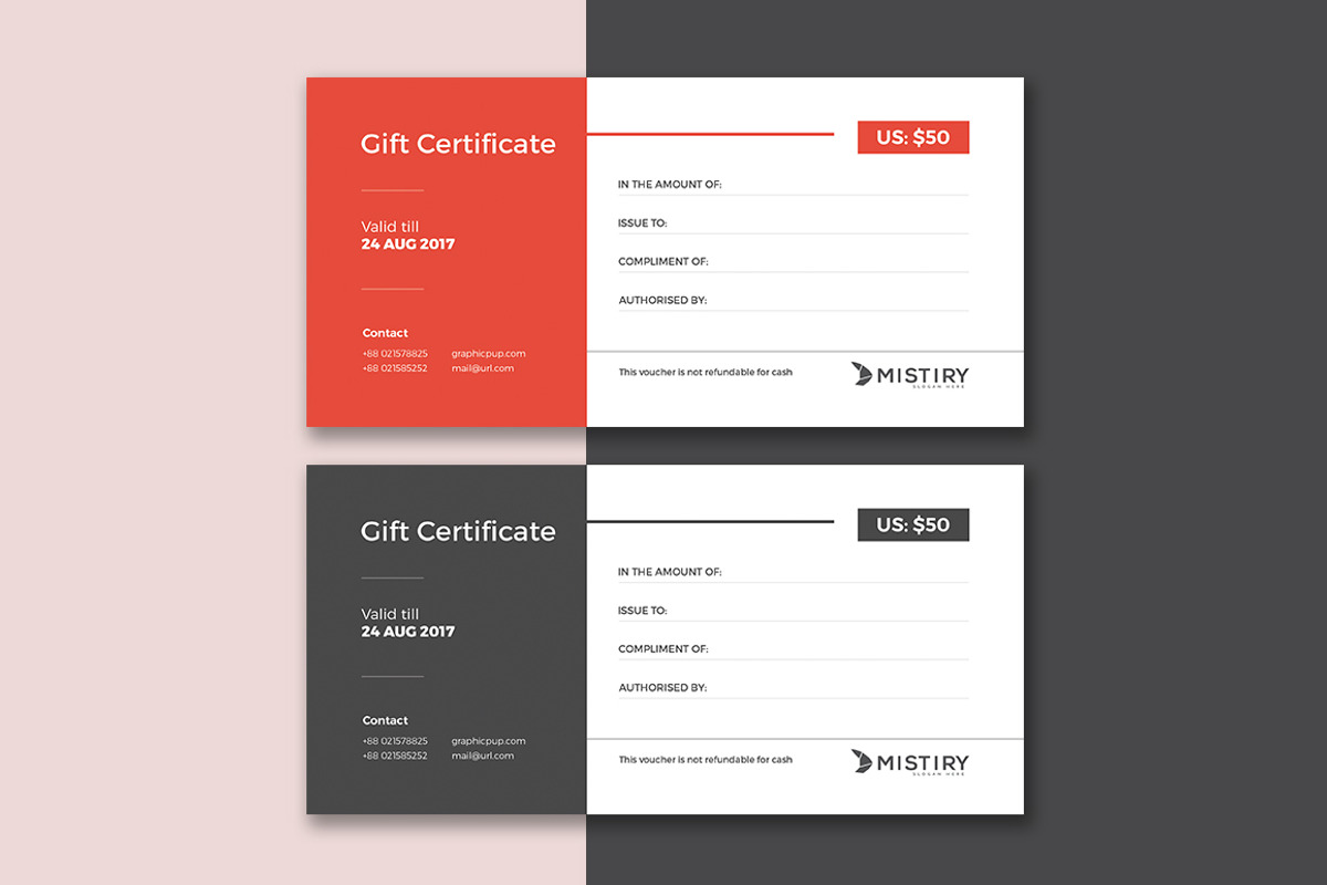 Gift Certificate, a Stationery Template by Rongmistiry (Photo 1 of 7)